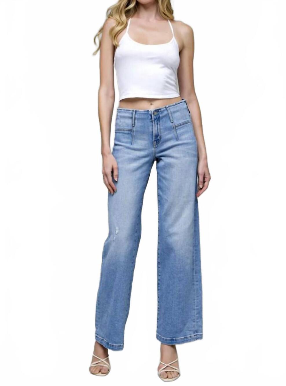 NEW HIDDEN logan mid rise jeans in light wash